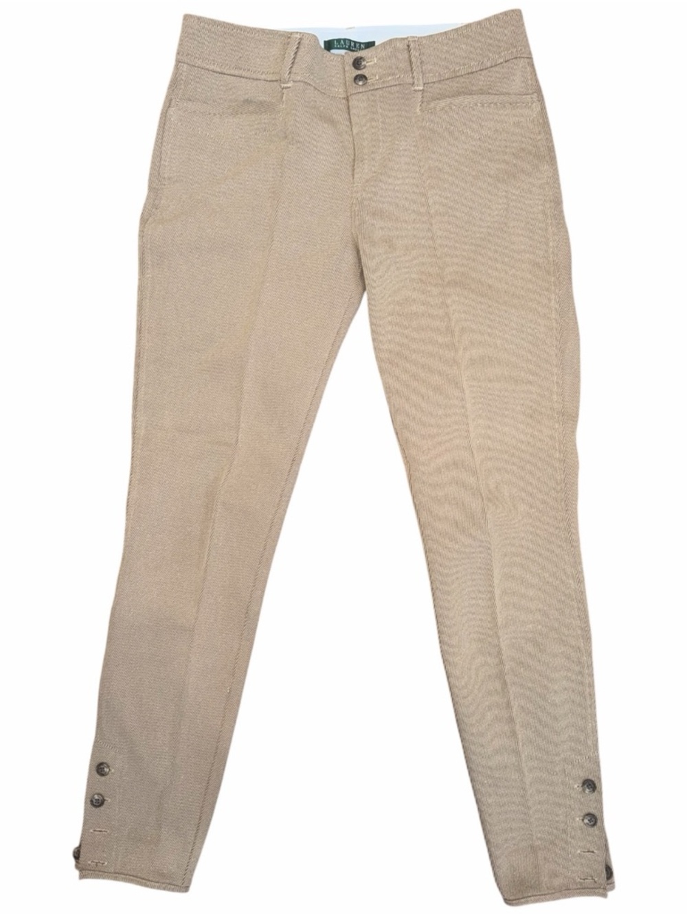 Ralph Lauren Tweed Button Leg Slim Fit Trousers